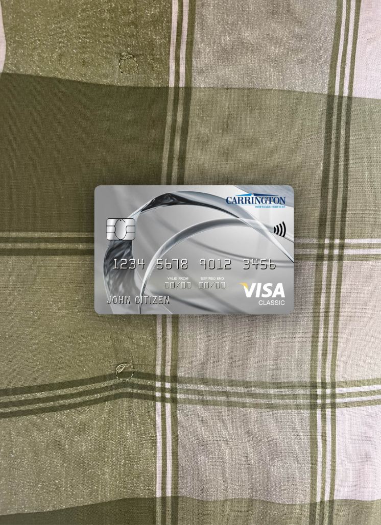 Download USA Carrington Mortgage Services bank visa classic card photolook front Photoshop template